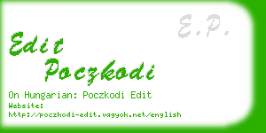 edit poczkodi business card